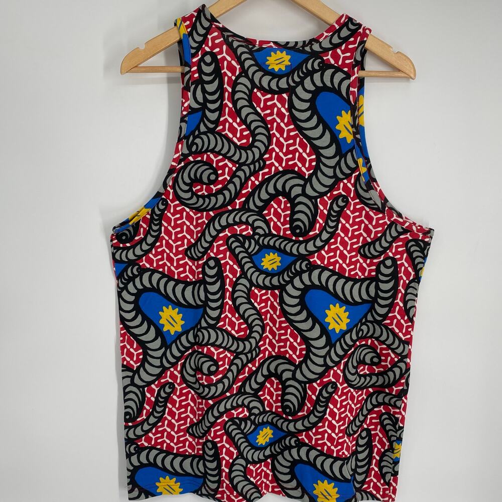 Play Cloths Tank Top Men’s Large 90s Y2K Psychedelic Print Streetwear Colorful - Picture 2 of 8